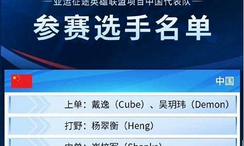 亚运会预选赛名单-亚运会参赛名单