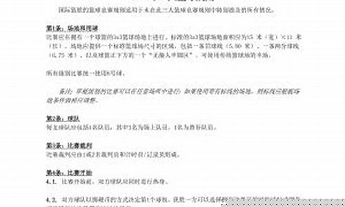 三人篮球国际排名-国际三人篮球竞赛规则